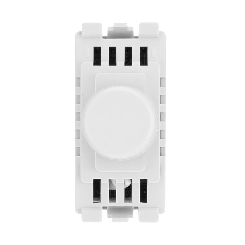 BG 200W 1 Gang 2 Way Grid Dimmer Module White RDLT