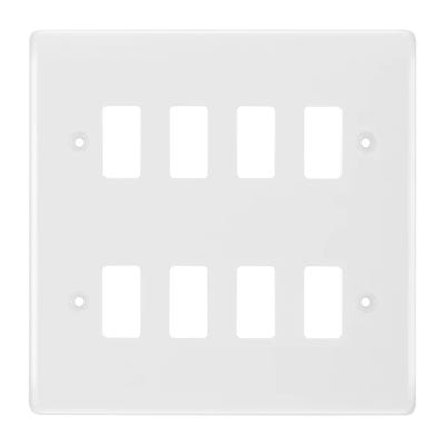 BG Grid 8 Gang Modular Front Plate R88