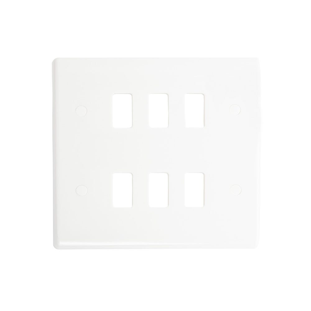 BG Grid 6 Gang Modular Front Plate R86