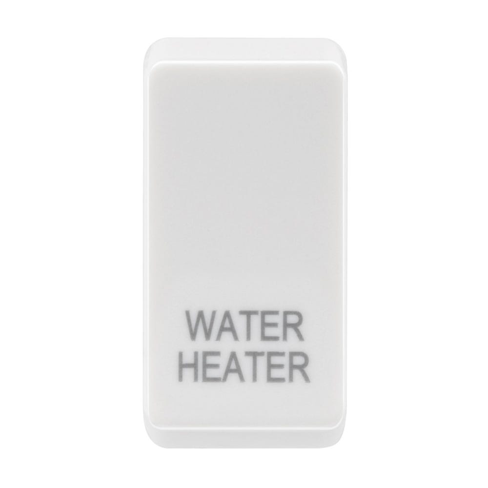 BG Grid Rocker Switch Module Embossed Water Heater White