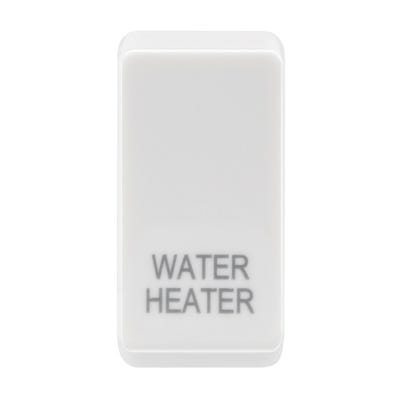 BG Grid Rocker Switch Module Embossed Water Heater White