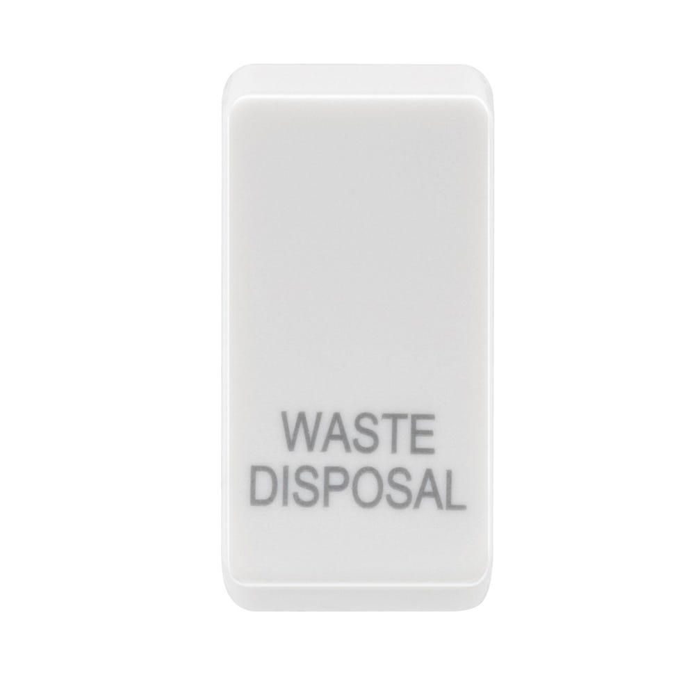 BG Nexus Grid Rocker Switch Module Embossed Waste Disposal White