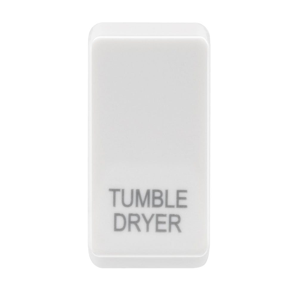 BG Grid Rocker Switch Module Embossed Tumble Dryer White