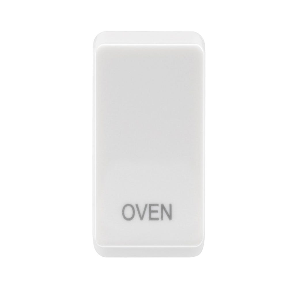 BG Grid Rocker Switch Module Embossed Oven White