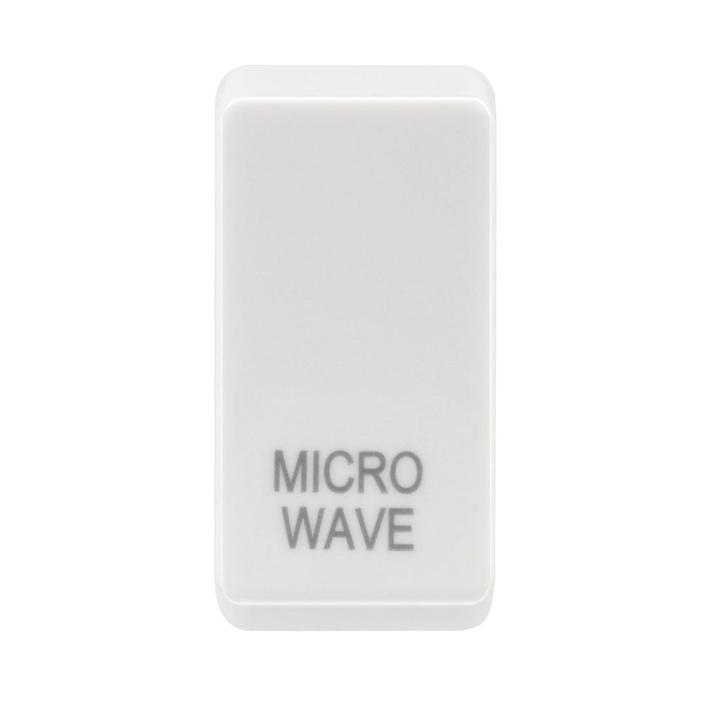 BG Grid Rocker Switch Module Embossed Microwave White