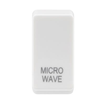 BG Grid Rocker Switch Module Embossed Microwave White