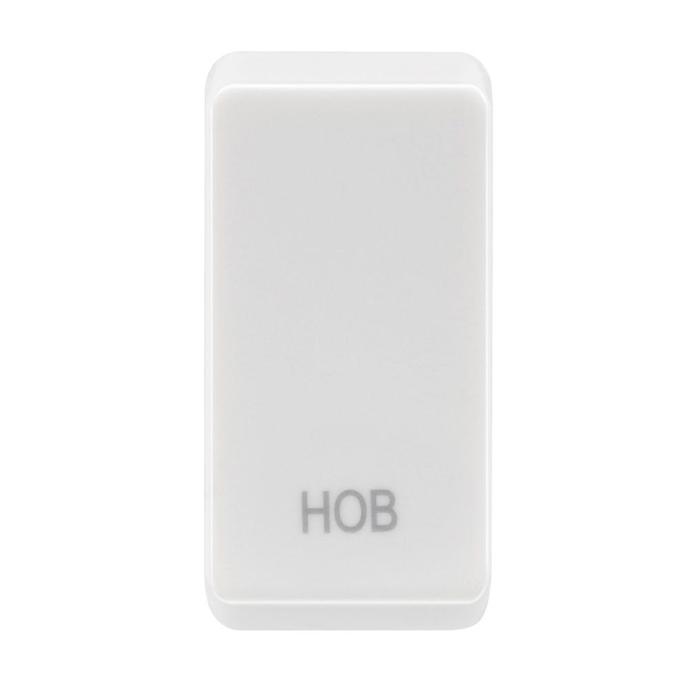 BG Grid Rocker Switch Module Embossed Hob White