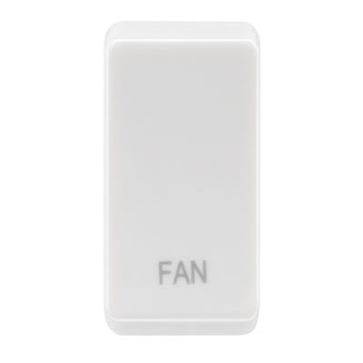 BG Grid Rocker Switch Module Embossed Fan White