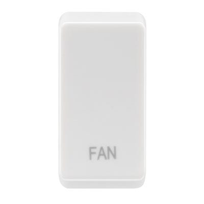 BG Nexus Grid Rocker Switch Module Embossed Fan White