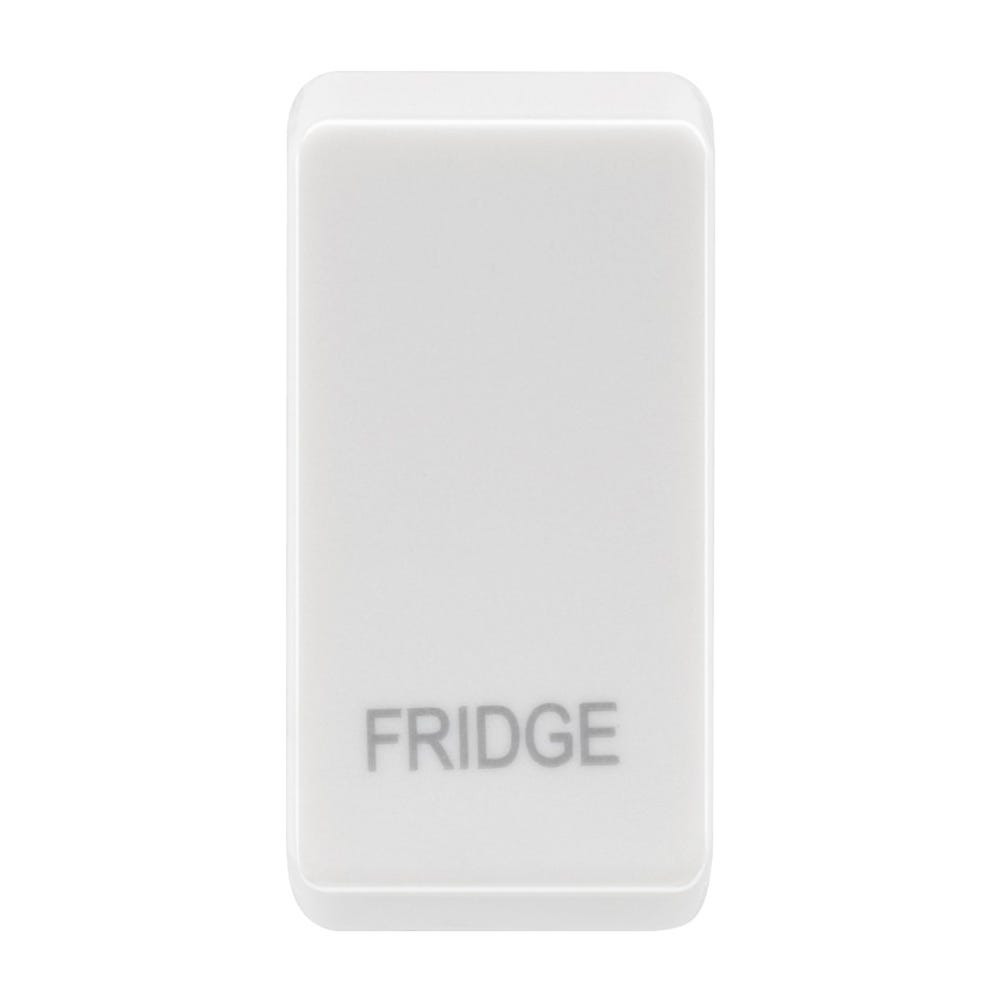 BG Grid Rocker Switch Module Embossed Fridge White