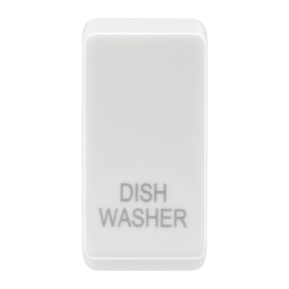 BG Grid Rocker Switch Module Embossed Dishwasher White