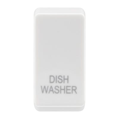 BG Grid Rocker Switch Module Embossed Dishwasher White
