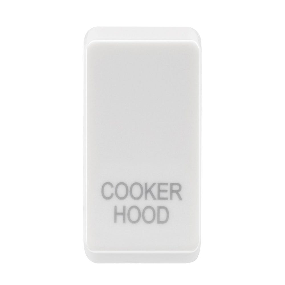 BG Grid Rocker Switch Module Embossed Cooker Hood White