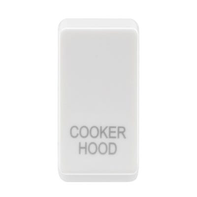 BG Grid Rocker Switch Module Embossed Cooker Hood White