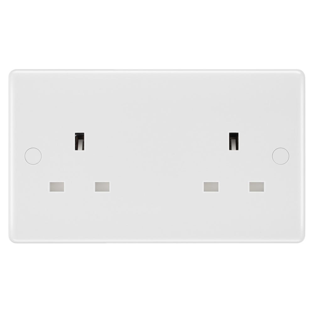 BG 13A 2 Gang Unswitched Socket 824-01
