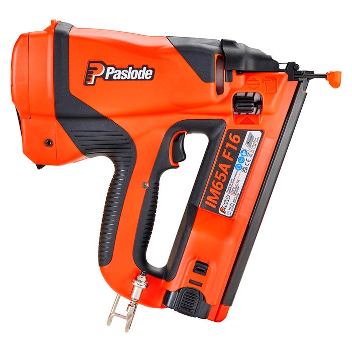 Paslode IM65A F16 Angled Brad Nailer with x Li-Ion Battery