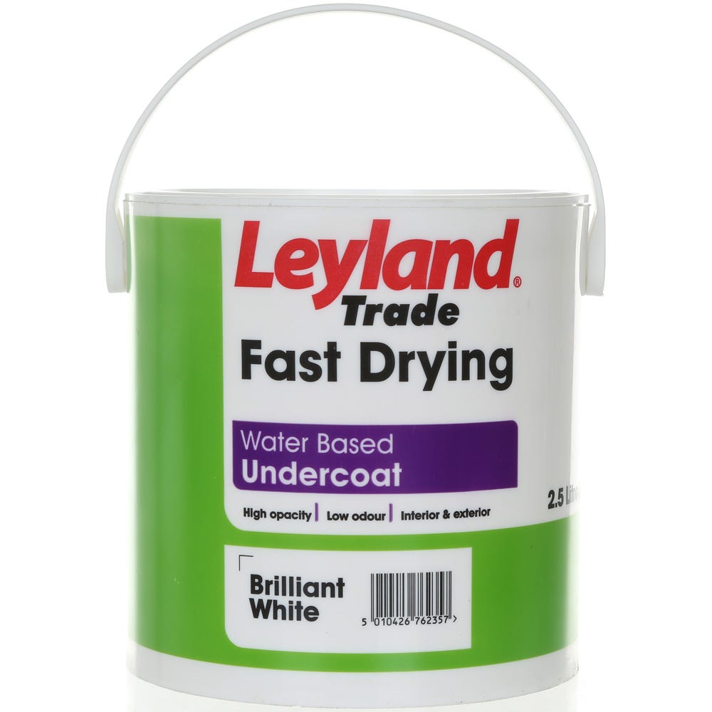 Leyland Trade Fast Drying Water Based Undercoat Brilliant White 2.5L