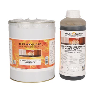 Thermoguard 20M2 Fire Varnish Wood  Base Coat and 1.25L  Activator