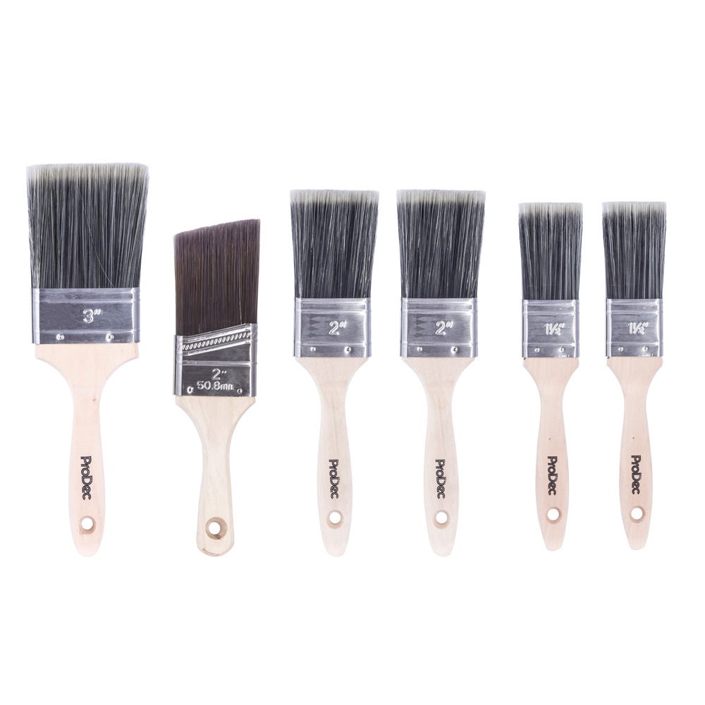 ProDec Trojan 6 Piece Brush Set with Woodworker Brush