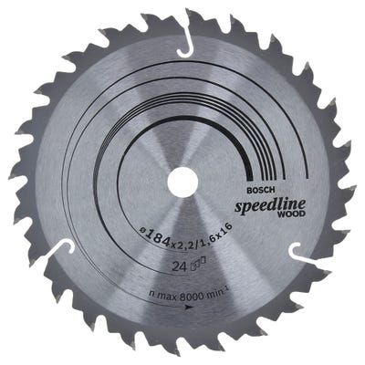 Bosch Circular Saw Blade Speedline Wood 184 x 2.4 x 16mm 24T