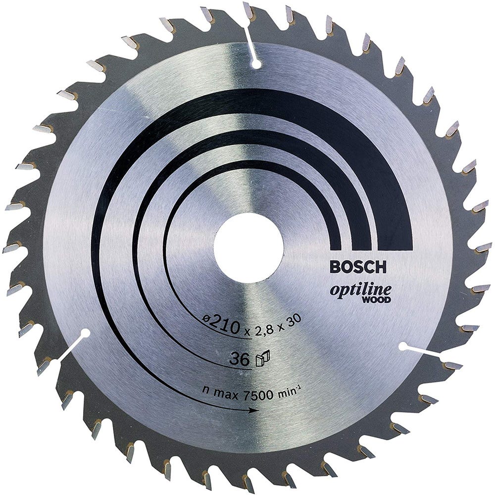 Bosch Circular Saw Blade Optiline Wood 210 x 2.8 x 30mm 36T