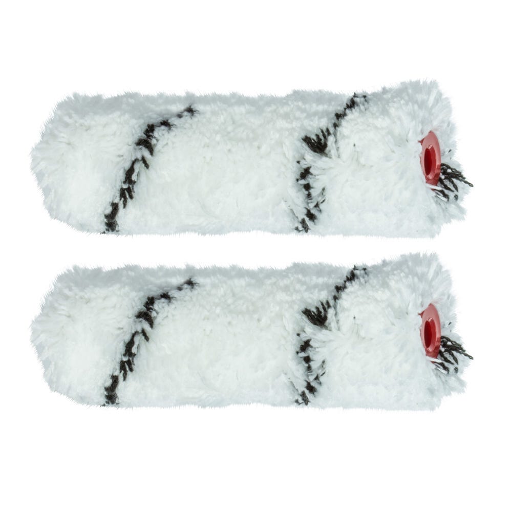 Product image for ProDec 4" Medium Pile Microfibre Mini Roller 2 Pack 4inch