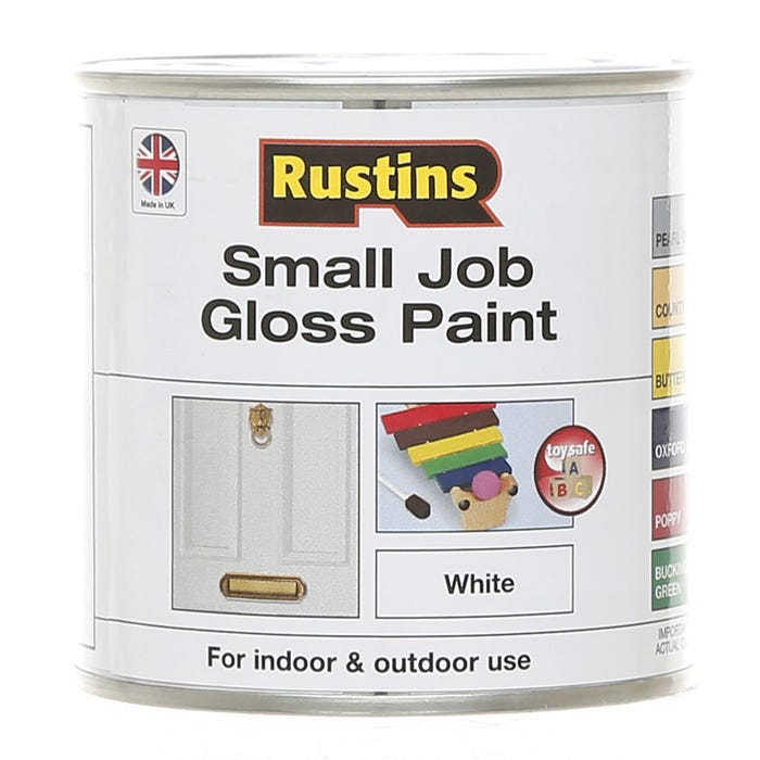 rustins quick dry small job gloss paint 250ml