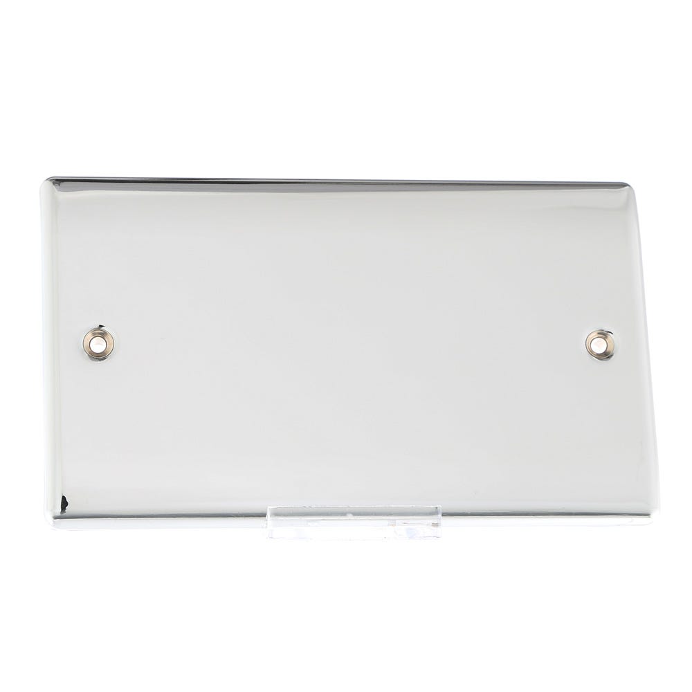 BG 2 Gang Blanking Plate Polished Chrome NPC95-01