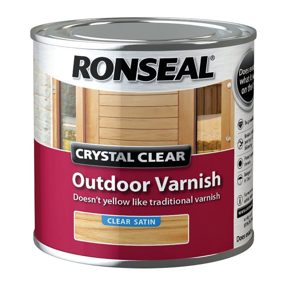Ronseal Crystal Clear Outdoor Varnish Satin 2.5L
