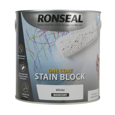 Ronseal One Coat Stain Block White 2.5L