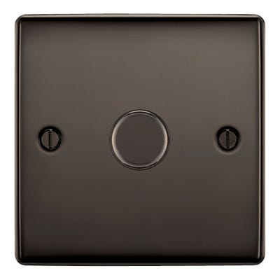 BG 200W 1 Gang 2 Way Push Dimmer Switch Black Nickel NBN81