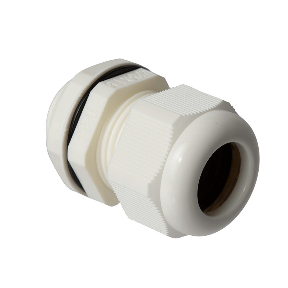 Stuffing Gland & Nut 25mm Pack of 10 White QCGM25WHT