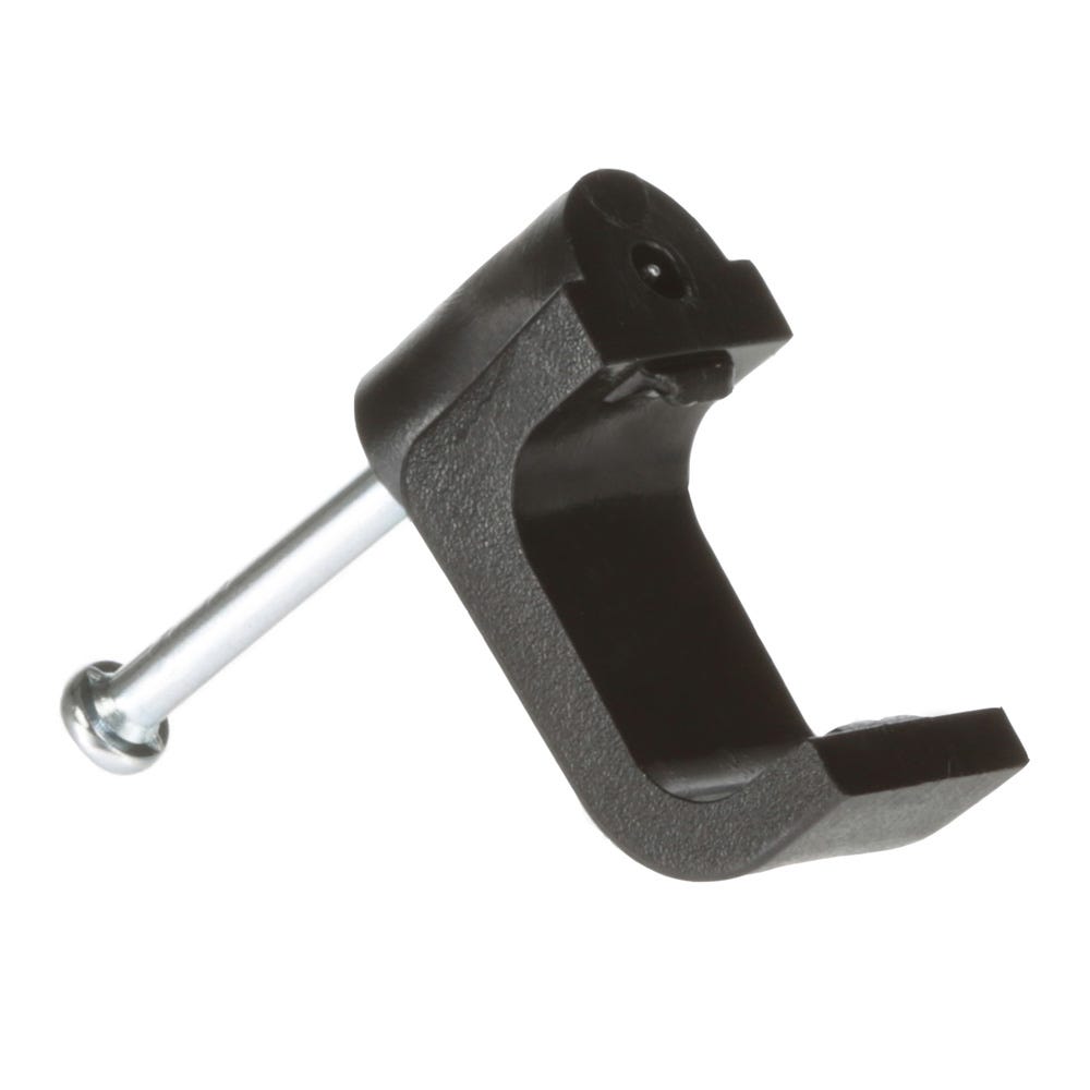 Flat Cable Clips for Shotgun Coax 4mm Black Box of 100 QJ12B