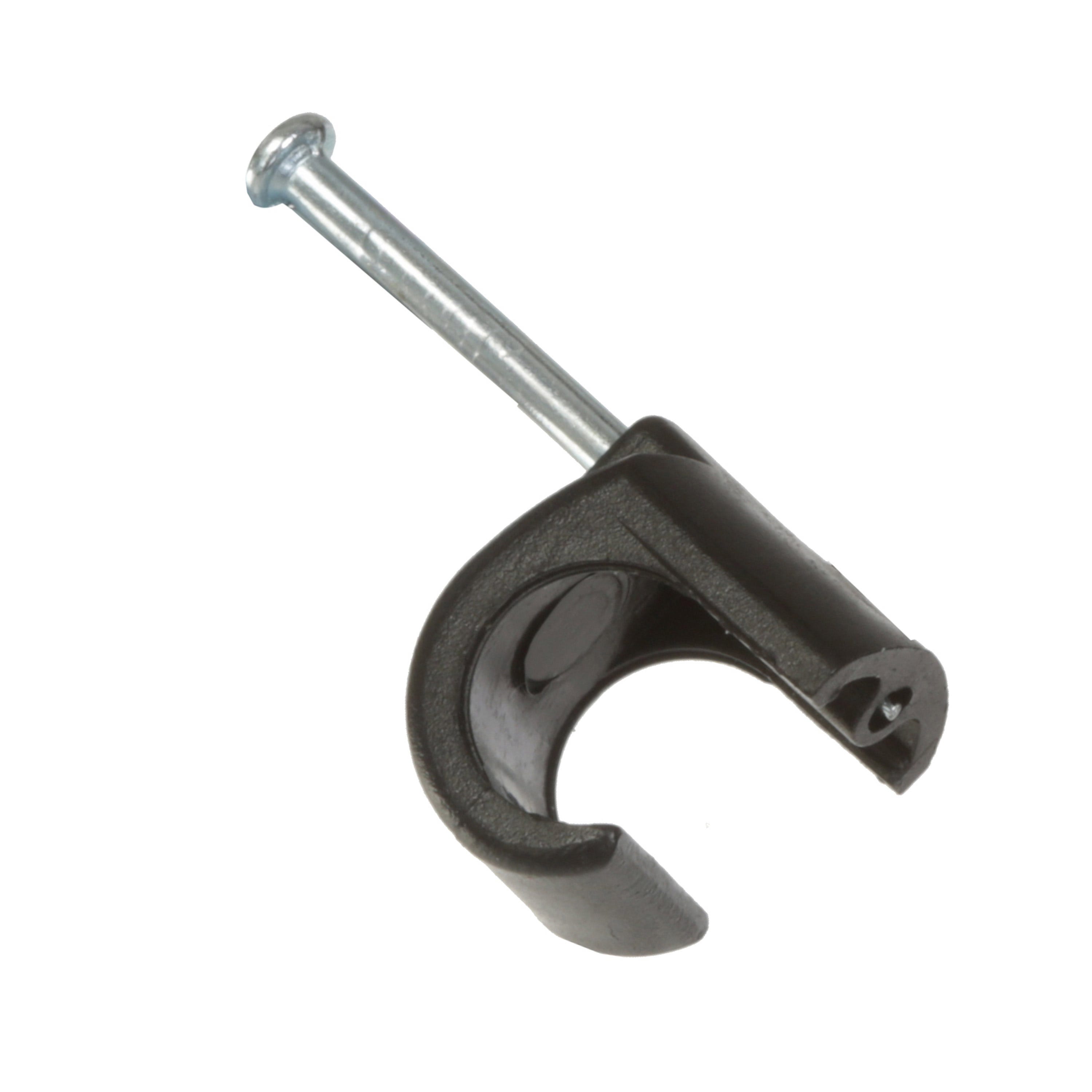 Round Cable Clips 10mm-14mm Box of 100 Black QRC11