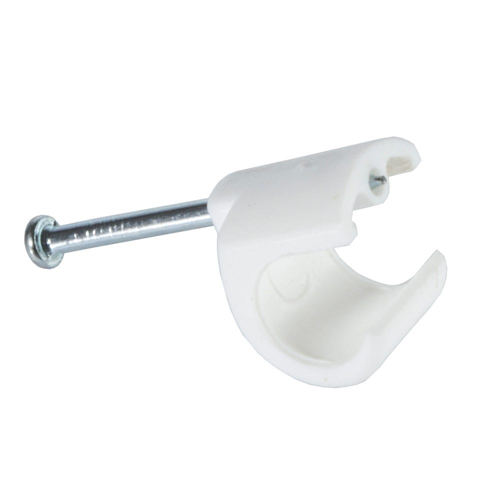 Round Cable Clips 10mm-14mm Box of 100 White QRC12