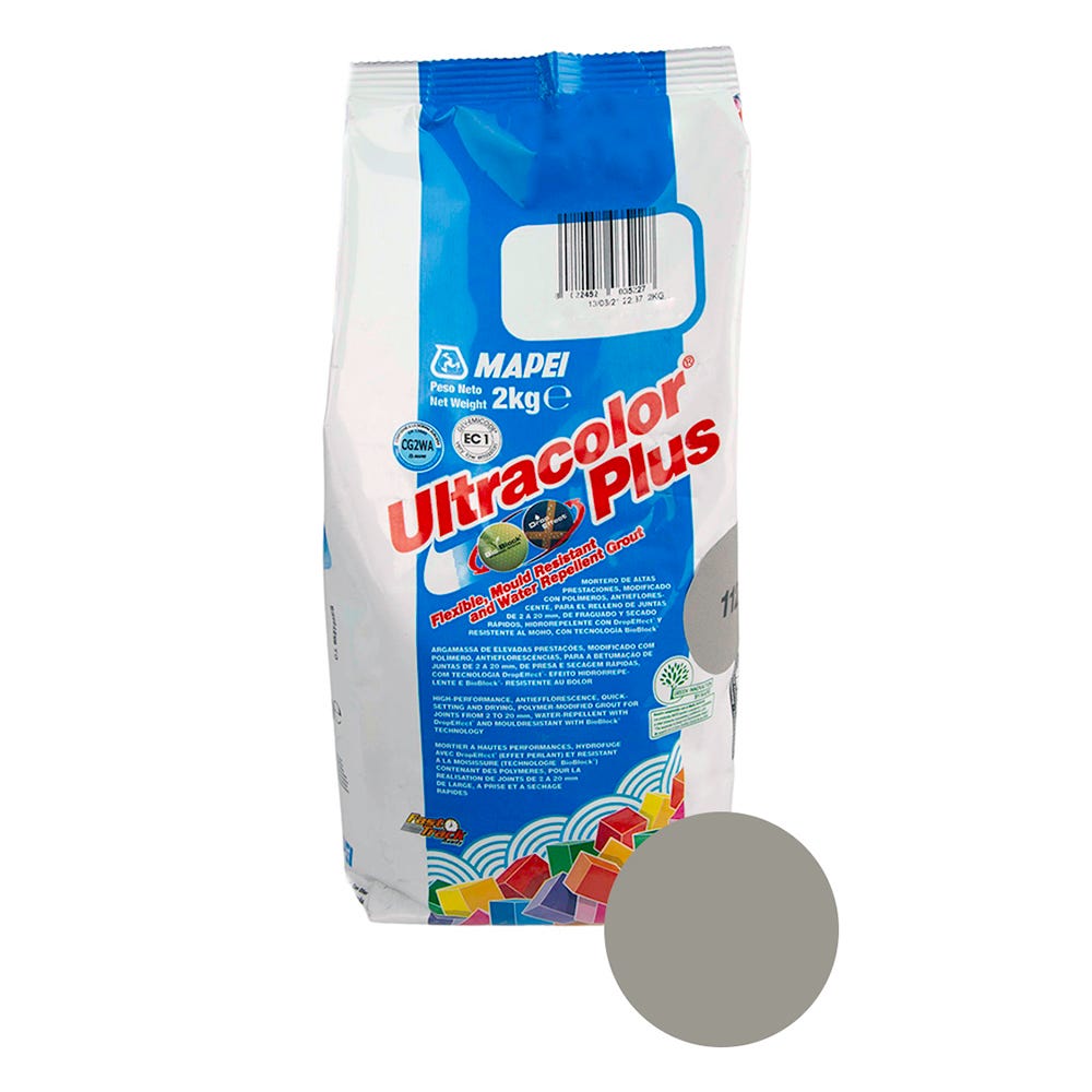 Mapei Ultracolor Plus Cement Grey (113) Fast Set Tile Grout 2kg