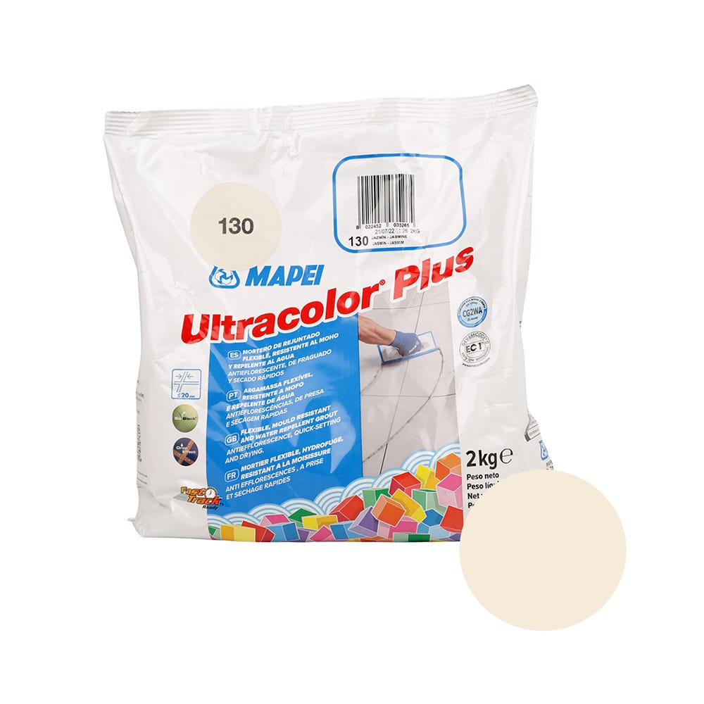 Mapei Ultracolor Plus Jasmine (130) Fast Set Tile Grout 2kg
