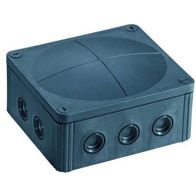 Wiska IP66/67 Combi 1210/5 Pole Terminal Junction Box 57A Black