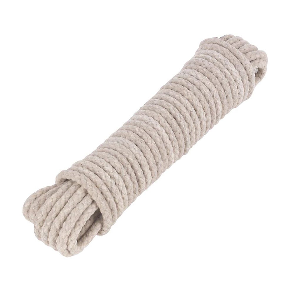 Rothley Waxed Cotton Sash Cord No.4 White 6mm x 10m