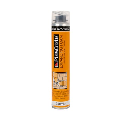 PlasCrete Gun Grade PU Expanding Foam Filler 750ml