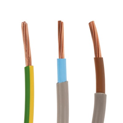 16mm Double Insulated Meter Tail Kit Brown/Blue 3m & 16mm Earth 3m