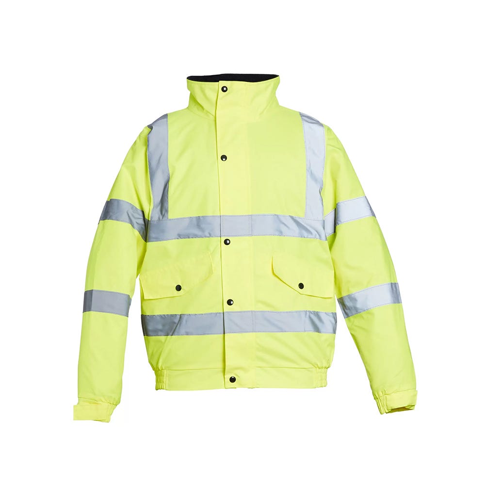 Blackrock Hi-Vis Yellow Contractor Bomber Jacket Large