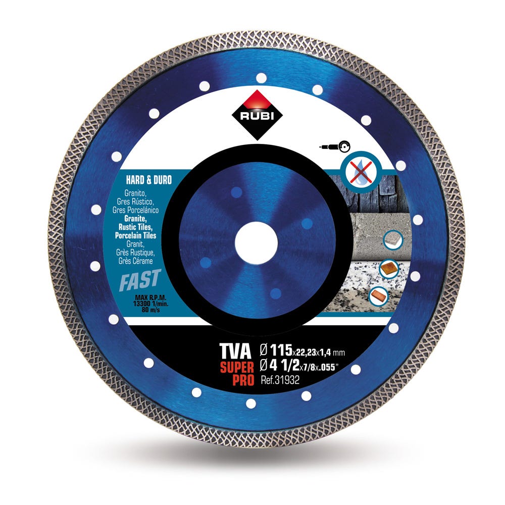 Rubi TVA 115mm SUPERPRO Turbo Viper Diamond Blade