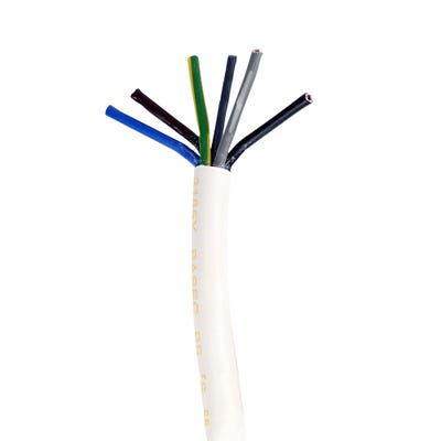 0.75mm 5 Core Flex Cable White 100m Drum 3185Y