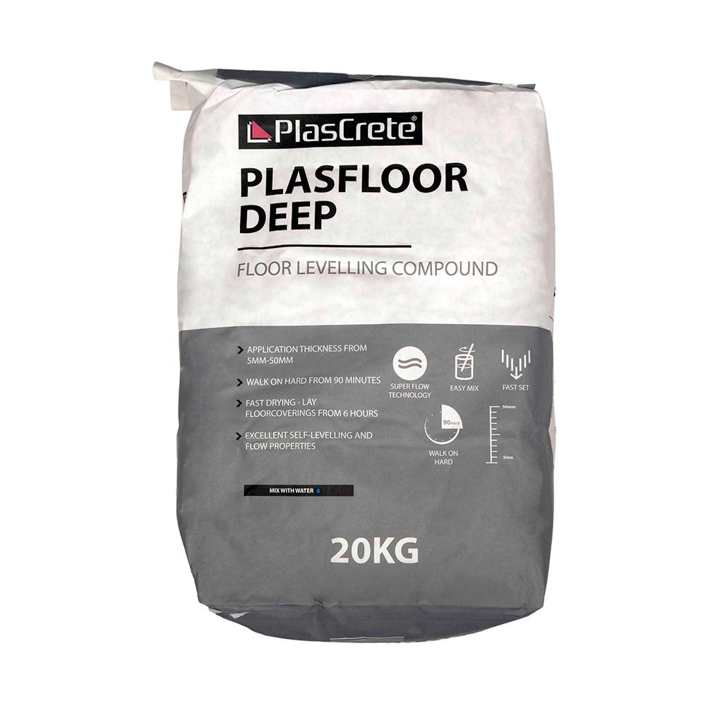 PlasCrete Plasfloor Deep Floor Levelling Compound 20kg