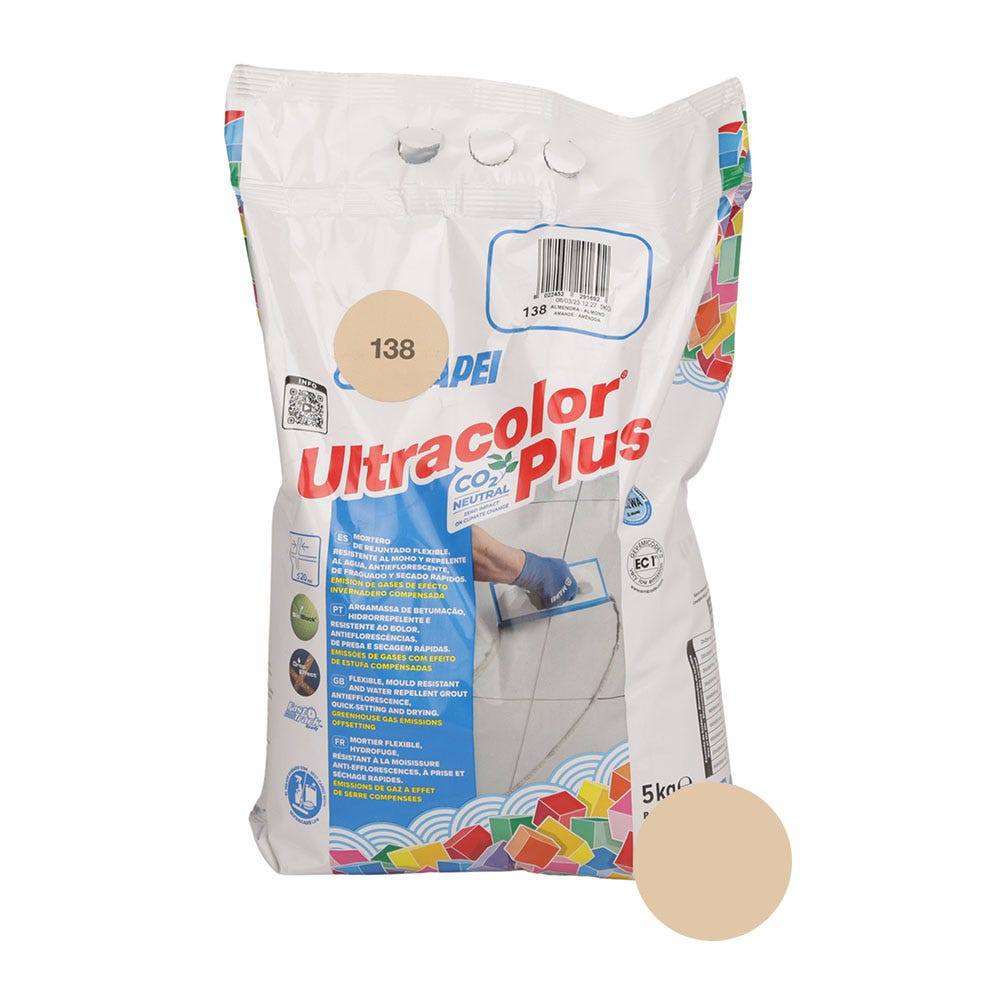 Mapei Ultracolor Plus Almond (138) Fast Set Tile Grout 5kg
