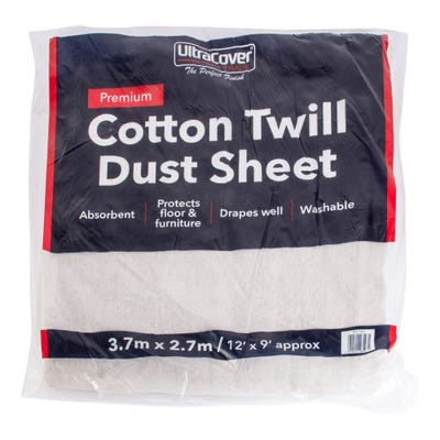 UltraCover Trade Cotton Twill Dust Sheet 12' x 9'