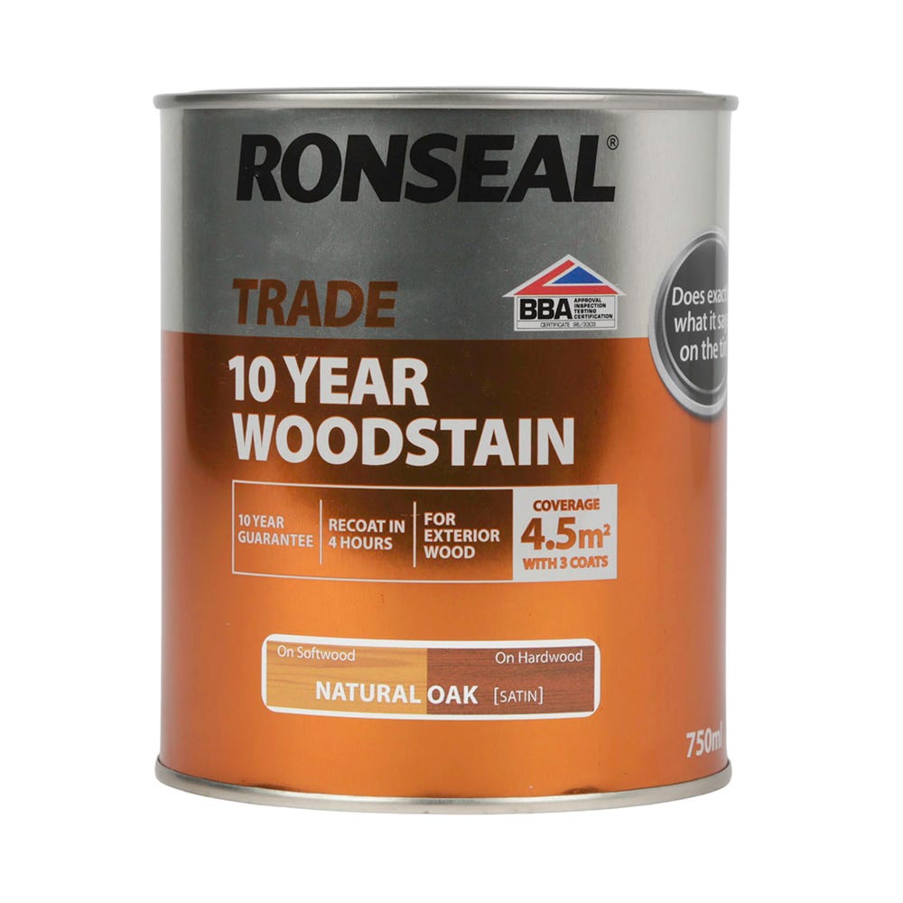Ronseal Trade 10 Year Woodstain Satin 750ml