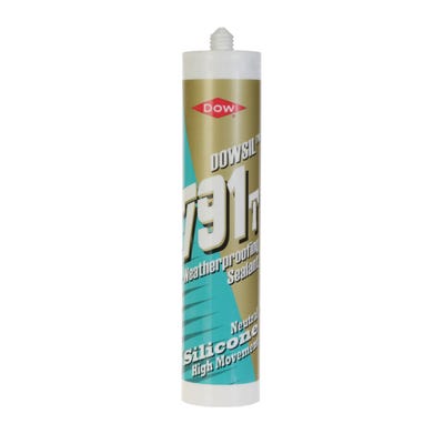 Dow 791 Weatherproofing Silicone Sealant Clear 310ml