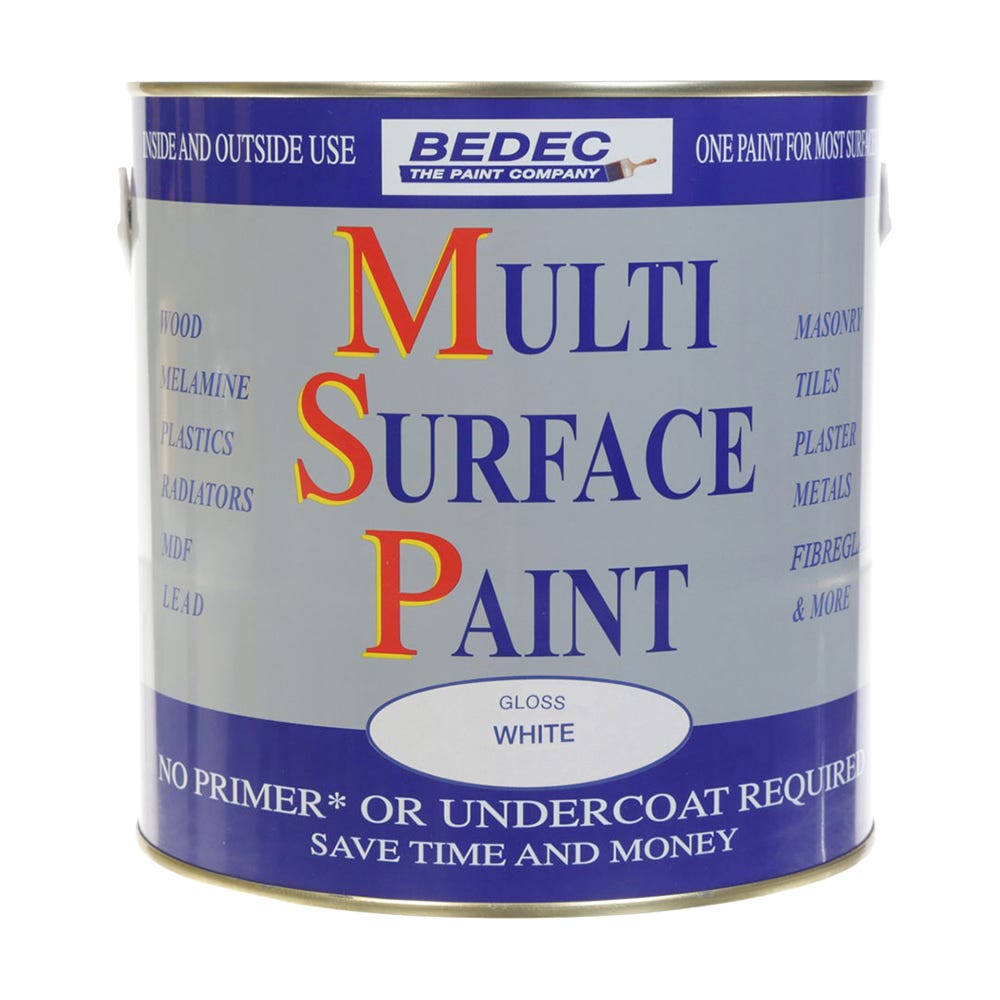 Bedec Multi Surface Paint Gloss White 2.5L